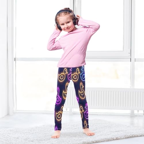 Toddler Girls Leggings Printed Yoga Pants Leggings Neon Ducks for Kids4