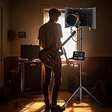 Aokeo Studio Recording Microphone Isolation Shield with Pop Filter,Tripod Stand,Tray,High Density Absorbent Foam Suitable for Singing,Recording Vocals(AO-504 With Stand) - Image 8