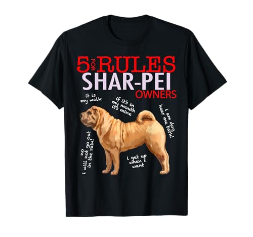 5 Rules for Shar-Pei Owners tee shirt T-shirt Tshirt T-Shirt