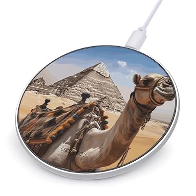 Pyramid Camel Wireless Charger 10W Portable Fast Wireless Charging Pad Compatible with Phone Slim Charging Station Lightweight Charger Mat Charging Block for Travel Home Office