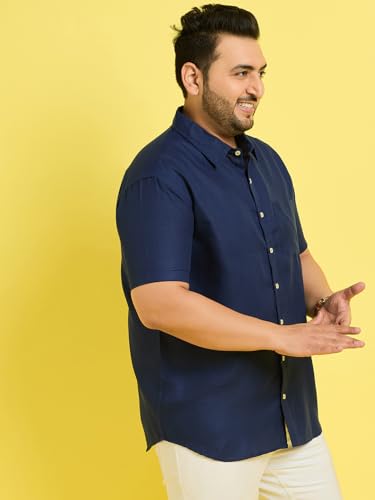 Image of Bigbanana Plus Size Men's Regular Fit Solid Shirt