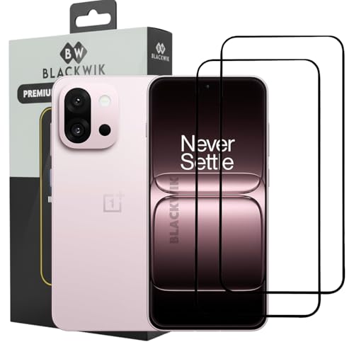 Image of Blackwik Tempered Glass Screen Protector for OnePlus 13S / OnePlus 13T with Edge-To-Edge Protector Coverage | Easy Installation Kit (Black) (Pack Of 2)