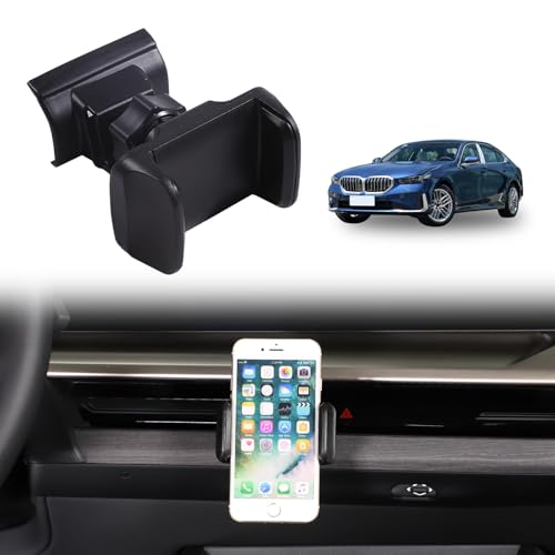 METYOUCAR Support de téléphone de voiture pour B@-m-w Série 5 G60 2024 2025 + support de téléphone portable rotatif fixe sur grille d'aération centrale...