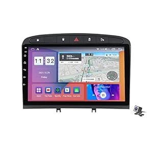 YCJB Android 10,0 Voiture Stéréo Radio 2-Din pour Peugeot 308 308SW 408 RCZ 2010-2016 Sat GPS Navigation 9”Écran…