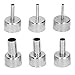 Stainless Steel Heat Gun Nozzle Set with 6 Attachments, Various Sizes, Ensuring Stable Air Flowing, for Soldering and Welding