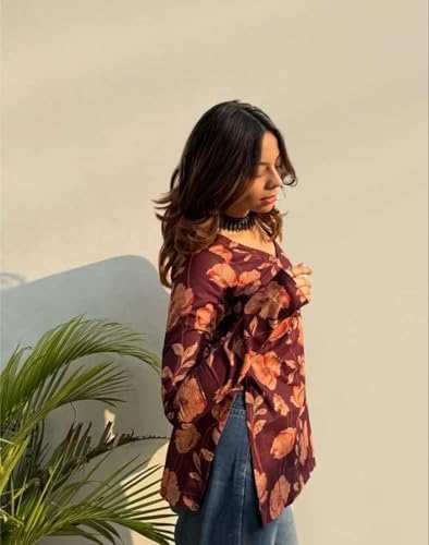 Image of ANNI Designer Cotton Short Kurti for Women | Stylish Kurti | Short Kurti Top | Casual Kurta for Women | Comfortable Cotton Kurtis for Womens
