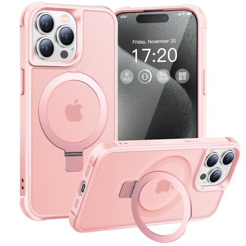 BENTIACC Coque Magnétique pour iPhone 15 Pro avec Anneau de Support Invisible, Protection Contre Les Chutes, Les Rayures, Les Traces de Doigts,...