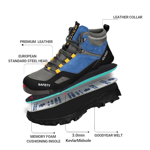Steel Toe Work Boots for Men Safety Non Slip Comfortable Boots Industrial & Construction Boots2