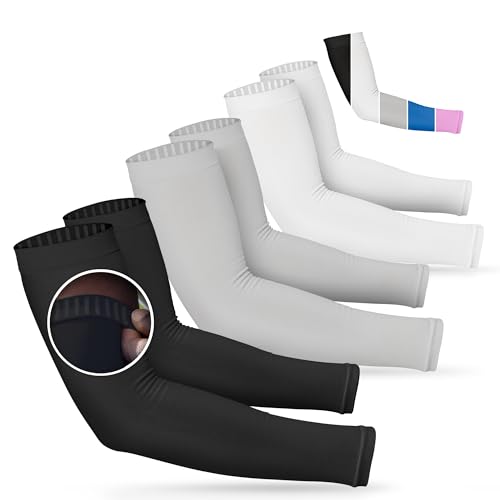 Image of SportsTrail Cooling Arm Sleeves for Men & Women - Breathable, UV Sun Protection, Sports Arm Sleeves for Women, Men & Youth
