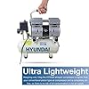 Hyundai Low Noise Electric Air Compressor - 550W, 4CFM, 100PSI, Oil Free, 8L Tank, 2 Year Warranty, Quick Release Fittings, UK 13 Amp Plug, White #5