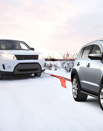 QWORK Barre de Remorquage avec Ressort Amortisseur - Jusqu’à 3000 kg - Longueur de Remorquage 185cm