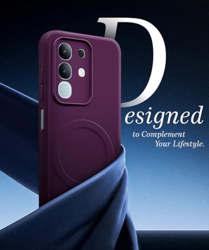 Image of WOW IMAGINE Back Case Cover for Redmi Note 12 5G | Vivo T4x | Soft Matte Silicone Case| Slim Fit & Shockproof | Camera Protection Bumper Cover (Purple)