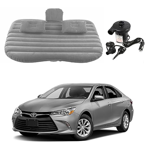 Image of Oshotto Multifunctional Car Travel Bed Mattress with Two Air Pillows, Car Air Pump Compatible with Toyota Camry (Grey)