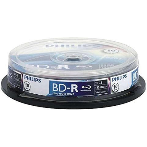 Philips Bluray BD-RE - Juego de 10 Discos Duros Recargable Cover