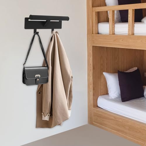 Cintre de sacs à dos, support mural pour sac à dos, cintre de sac à dos, cintre de sac à dos, cintre de sac d'école, capacité de charge de 30 kg, pour salon, bureau, etc (noir) – vue 8