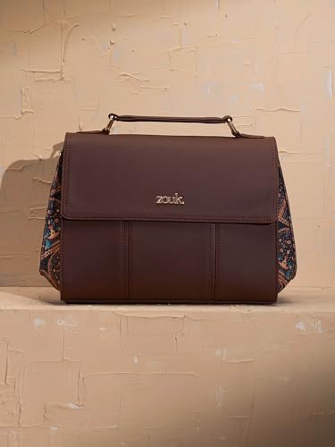 Image of ZOUK Rhea Kapoor Satchel Bag | Elegant Vegan Leather Handbag for Women |
