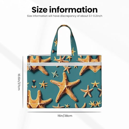 Beach Starfish Canvas Document Bag Briefcase For Professionals And Executives4