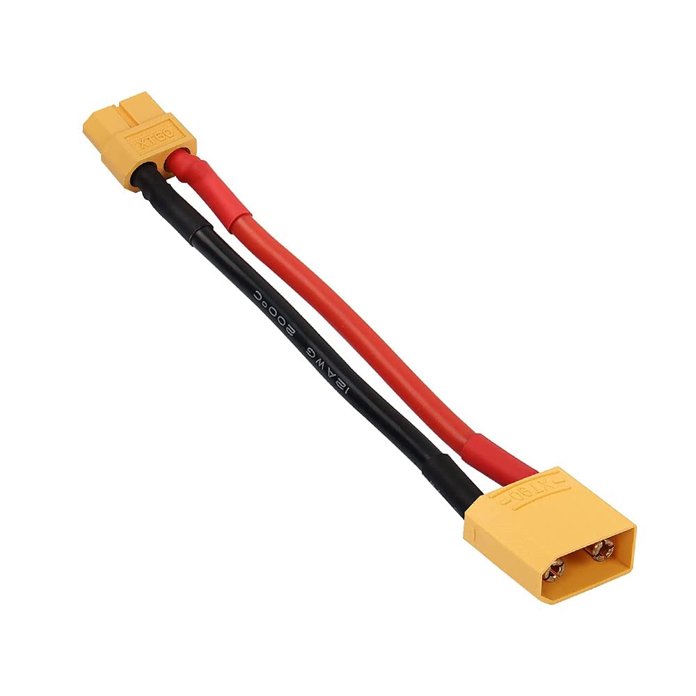 2 Pairs XT60 To XT90 Adapter Connectors - RC Lipo Battery Converter With 12AWG Wire (5CM Length) - View #6