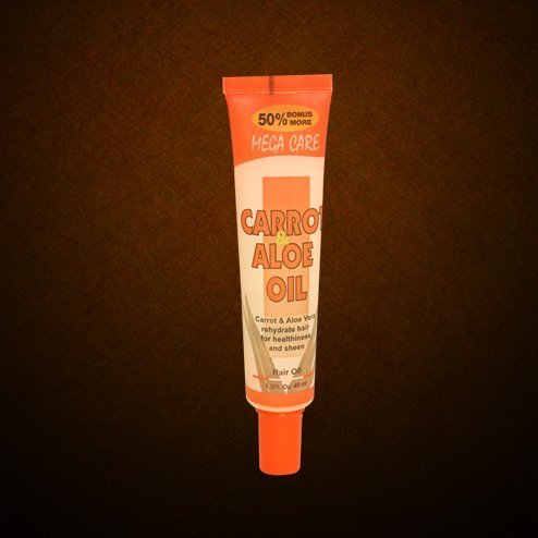 CARROT ALOE OIL, Hair Oil for Healthiness & Sheen, 1.5 Fl Oz