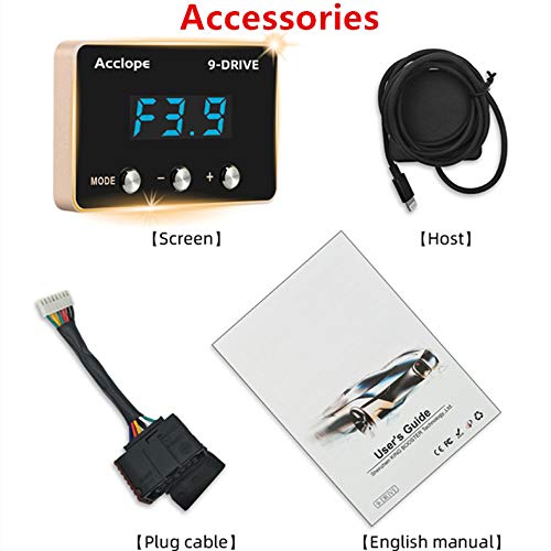Throttle Response Controller, 9 Drive Modes Smart Electronic Throttle Controller, Racing Accelerator,for Dodge JEEP CHRYSLER Blue LED (301)