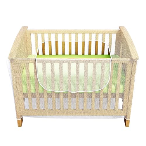 WMUVAZA Mosquitera Universal para Cuna de Bebé, Antimosquitos Plegable para la Cama, Red Transparente con Cremallera para Acceso Fácil, Ideal para Viaje