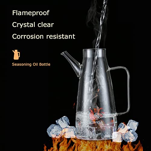 Oil Dispenser for Kitchen,25OZ Oil Bottles Cooking Oil Dispenser with Drip Free Spout and Non Slip Bottom Fits in Home,Kitchen,Barbecue,Party (750ml) - Image 6