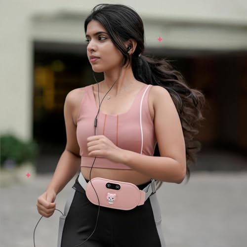 Image of KOT Heating Pads for Cramps, Period Cramp Massager Portable Cordless Heating Pad with 6 Heat Levels and 6 Massage Modes, Heating Pad for Back Pain Relief Menstrual Heating Pads, Pink (PINK-DOLL)