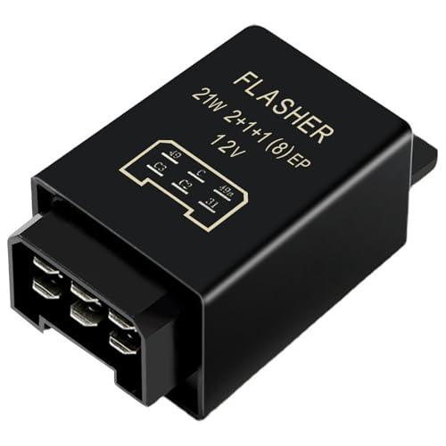 Infreecs Relé intermitente de 12 V 21 W, 12 V, tractor de 6 pines, 75605146, relé intermitente para tractor, coche antiguo, remolcador, coche, camión (2+1+1) 0335200160