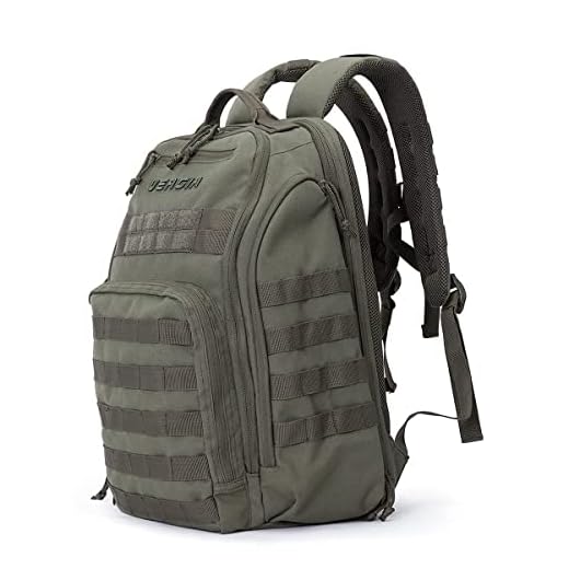 VEAGIA Tactical Backpack Laptop Backpack Molle Outdoor Hiking Backpacks Hunting Hiking EDC(18x12x9in,ArmyGreen)