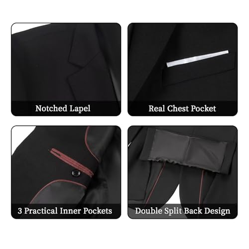 Men Blazer Sports Coat 2 Button Slim Fit Formal Suit Jacket Blazer for Men Business Wedding Prom Party4