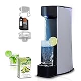Carbon8 Sparkling Water Maker Machine, Home Soda Stream Machine, Screw-In CO2 Carbonator, Countertop Water Mineralizer, Seltzer Soda Maker...