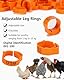 LEEQBCR 100 PCS 1-100 GeflüGel FußRinge BrieftaubenfußRing KleingeflüGel Klemmringe HäHnchen Beinringe Taubenring,für Enten Küken Huhn Meertauben Gans Wildgeflügel Pute, orange, verstellbar