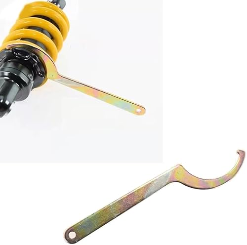 Miniatura 8 de YehVeh Juego de 2 llaves helicoidales universales de 7.5 pulgadas en forma de C, herramienta para motocicleta, sistema de suspensión y ajuste de