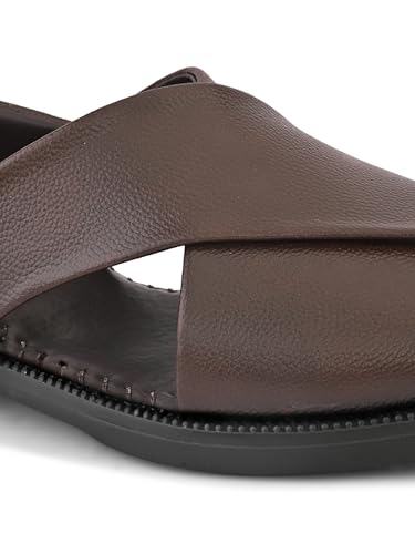 Image of STANPHORD Men Mojari Loafer Shoes | Traditional Ethnic Jutti Leather Look Slip-On | Cushioned | Wedding Party Festive Occasion Wear(TPAM 28009)