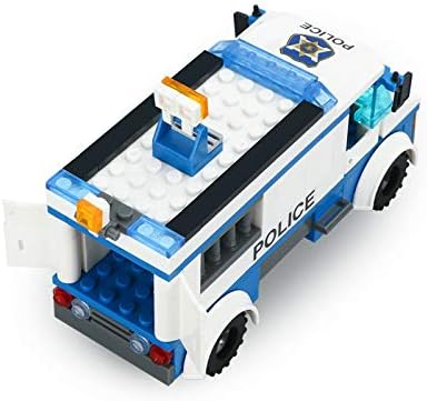 City Police Car Building Sets 194 PCS Prisoner Transporter Building Kit Police Patrol Car Building Blocks Toys Chase Vehicles Police Arrest Truck Playset Gifts for Kids Boys Girls Age 6 years and up