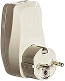 OREI 3 in 1 Schuko Travel Adapter Plug with USB and Surge Protection - Grounded Type E/F - Germany, France & More