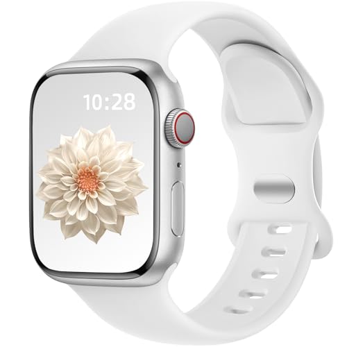 Ya en manzanajugosa.com: Dirrelo Compatibles con Correa Apple Watch 40mm 42mm 41mm 38mm Mujer, Pulsera Deportiva Silicona Suave Duradero Reemplazo para iWatch Apple Watch SE 2 Series 10 9 8 7 6 5 4 3 2 1, Blanco