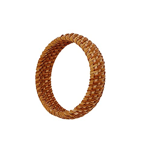 Rattan Bracelet For Women Boho Rattan Braid Straw Bracelet Handmade Lightweight Bracelet Brown Bangle Bracelet Round Wrap Wrist Bracelet Jewelry Gift For Girls #TOP9