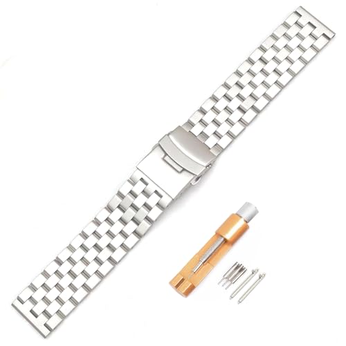 Correa de reloj de acero inoxidable para hombres y mujeres