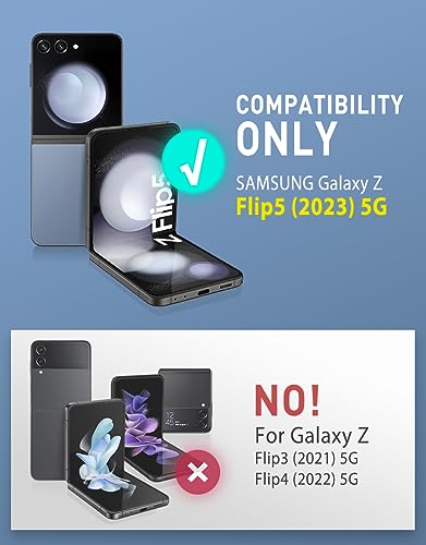 i-Blason Capa Armorbox Series para Galaxy Z Flip 5 (2023) com protetor de tela, suporte e clipe de c
