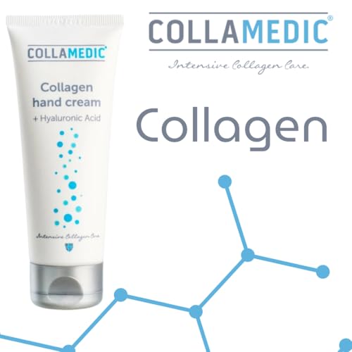 Collamedic Crema Idratante Per Le Mani Con Collagene, Mani Trattamento Con Acido Ialuronico, Per Mani Secche E Spaccate, Lascia Mani Morbide, Prevenire L'invecchiamento Precoce, 75 Ml - 5