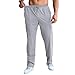 CTU Mens Fashion Baggy Sweatpants Lightweight Workout Cargo Sweatpants Athletic Pants Open Bottom Joggers with Pockets Lightgrey