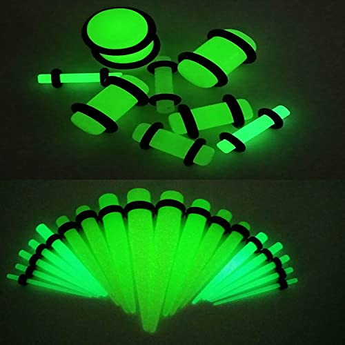 image for CABBE KALLO 50 Pcs 14G-00G Ear Stretching Kits Acrylic Tapers Plugs & 