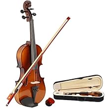 1/2 Acoustic Violin with Case Bow Rosin Natural, Beginner Violin Natural