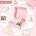 Fnujcnz Women's Gift Box Set with Lace Skirt, Satin Eye Mask, Hair Band, Hair Tie, Bracelet, Storage Bag and Invitation Card, Birthday and Holiday Gift 7 Pieces