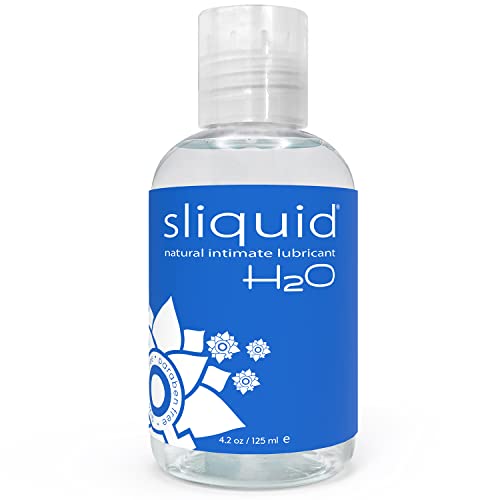 Sliquid H2O Water Based Lube Lubricant for Sex, Glycerin Free Personal Lubricant (4.2 Oz) Clear, Unscented