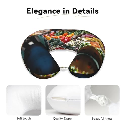 Almohada espuma viscoelástica cuello tamaño único negra miniatura 4
