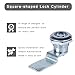 JIQI Rotating Tongue Lock 7mm Tongue Curvature, with a Square-Shaped Lock Cylinder, for Industrial Electric Boxes.