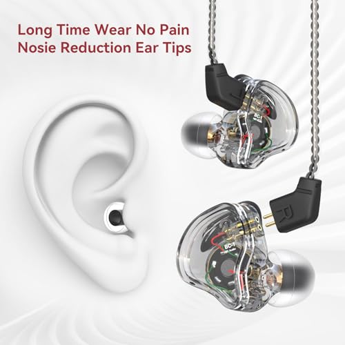 Image of 5 Pairs KBEAR 07 Ear Tips, KINBOOFI Silicone IEM Eartips,Red Small Earbuds Eartips for KZ ZST ZS10 PRO AS10 ZSN ZSN ZSN PRO X ZSN PRO ZAR ZS10 PRO X Wired Headphone (RED,S /S /S,5 Pairs)