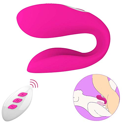 Couple Vibrator & G Spot Vibrator Remote Partner Vibrator Waterproof Rechargeable 12 Vibration Clitoris Nipple Vagina Orgasm Vibrator Sex Toy for Women Solo or Couples Fun (Pink)